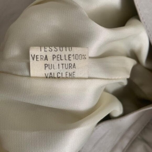 Genuine Leather Skirt – Beige – Women’s Small - Picture 9 of 9